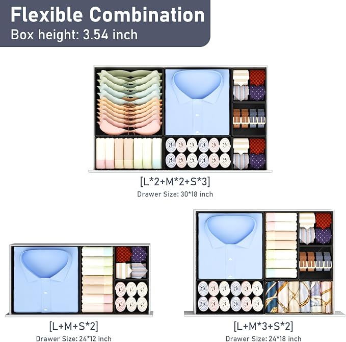 DIMJ Drawer Organizer Clothes 30 Pack - Image 4