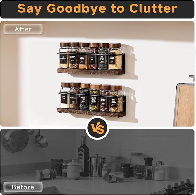 2-Tier Wall Mount Spice Rack Organizer - Image 6