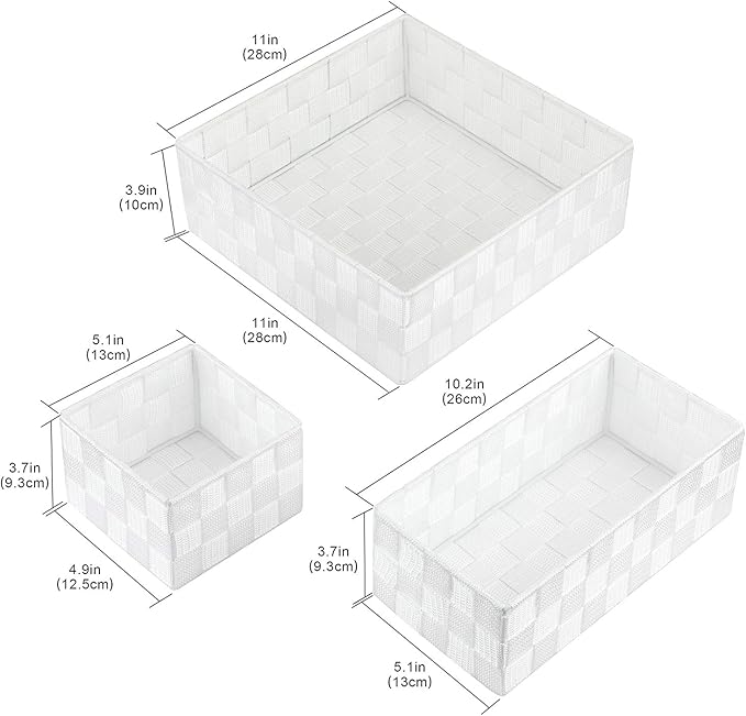 Posprica Woven Storage Box Cube Basket Bin Container Tote Organizer Divider - Image 3