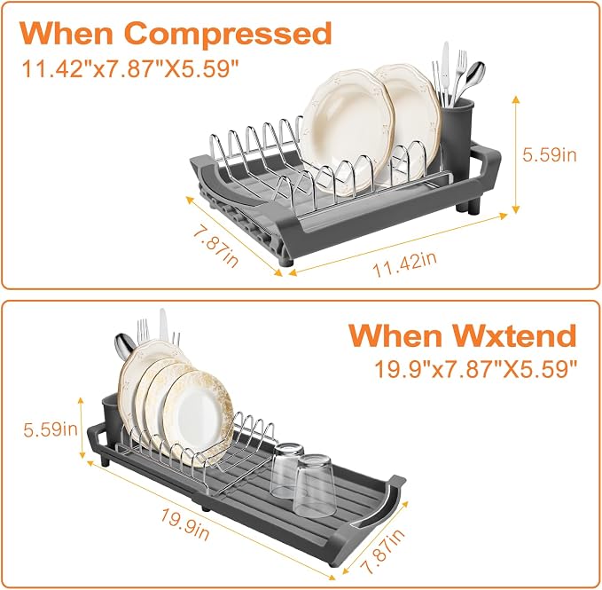 Dish Drying Rack Compact Expandable - Image 6