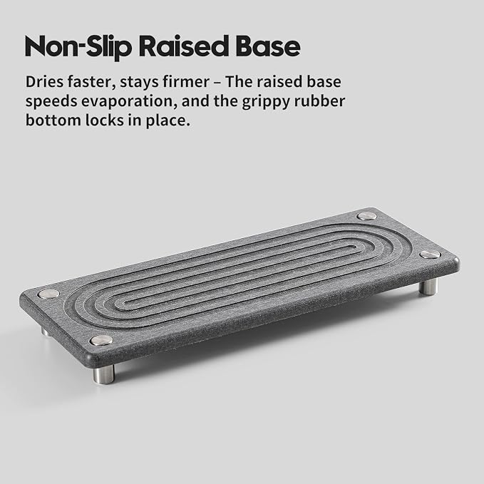 Razborci Water Absorbing Stone Sink Caddy Kitchen Sink Organizer Tray, - Image 6