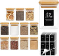 ComSaf Spice Jars with Labels 6 oz 12Pack, Small Spice Containers Starter Set by ComSaf
