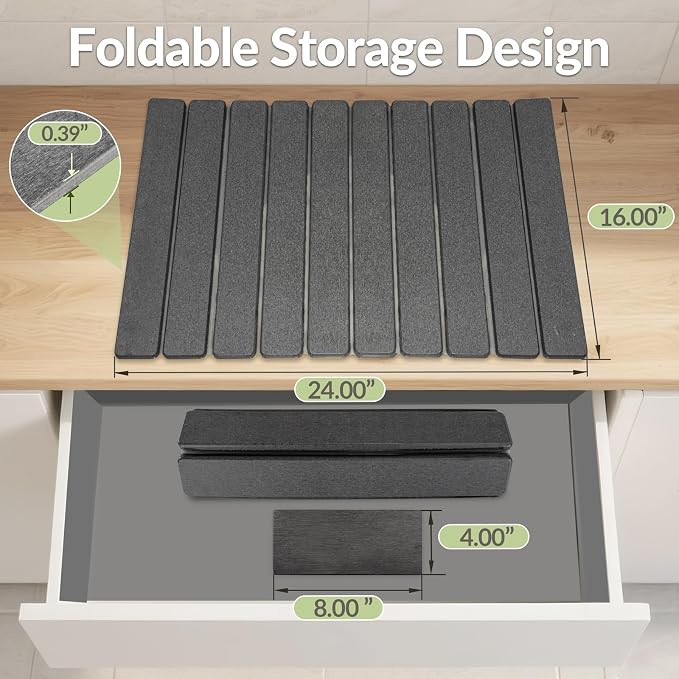 Large Stone Dish Drying Mat for Kitchen Counter, Foldable Fast-Drying - Image 4