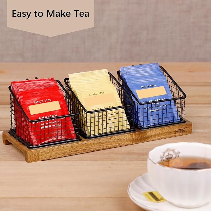 HTB Tea Organizer for Tea Bags, Tea Bag Holder - Image 3