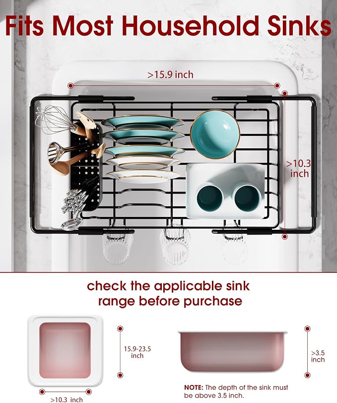 Sakugi Dish Drying Rack in Sink - Image 3