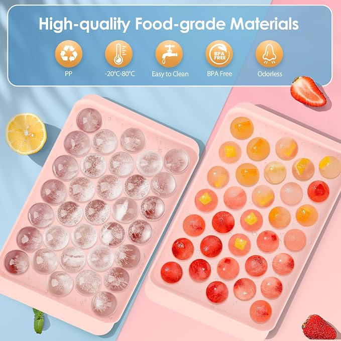 WIBIMEN Ice Cube Tray with Lid and Bin - Image 3