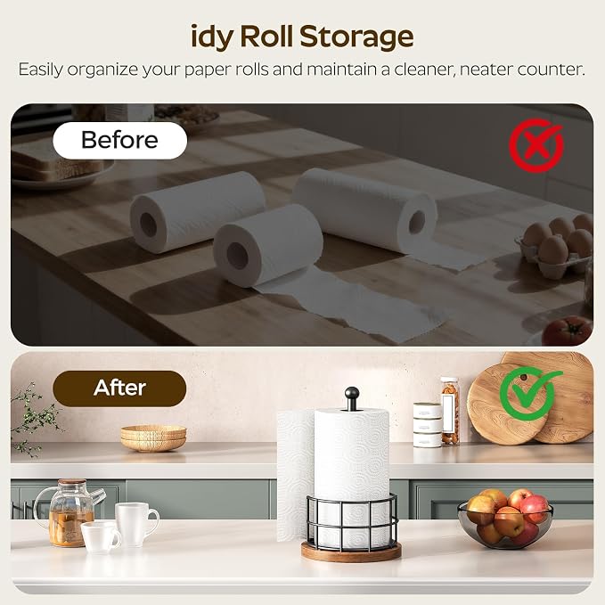 YATINEY Paper Towel Holder, Kitchen Paper Towel Holder - Image 5
