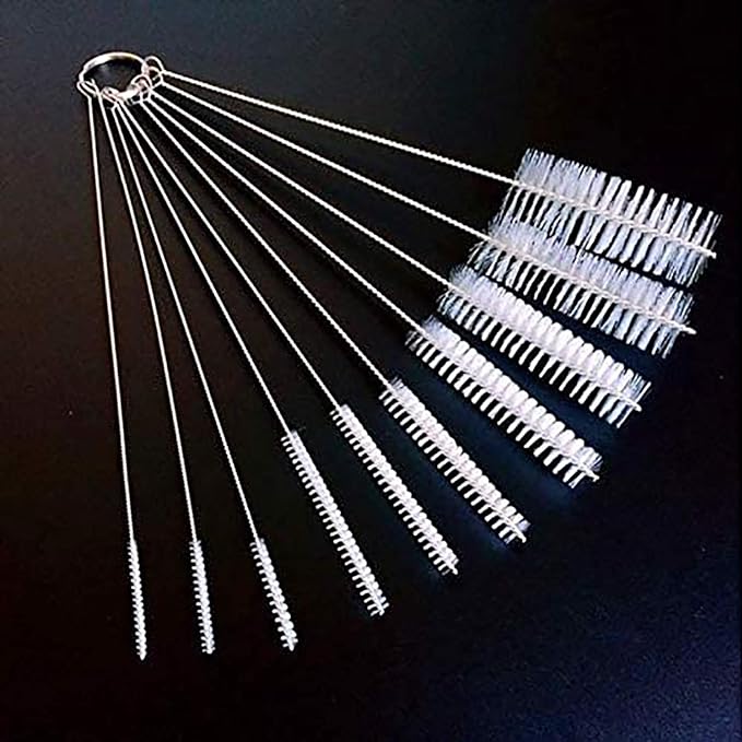Long Straw Brush, Nylon Pipe Tube Cleaner 8-ihch 10 Different Diameters Set of - Image 5