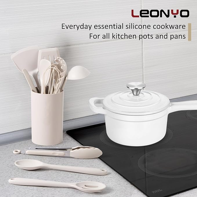 1 QT Enameled Cast Iron Saucepan, Leonyo Sauce Pan - Image 9