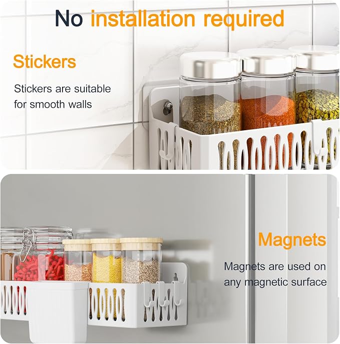 Sevenblue 4 Pack Large Magnetic Spice Rack - Image 3