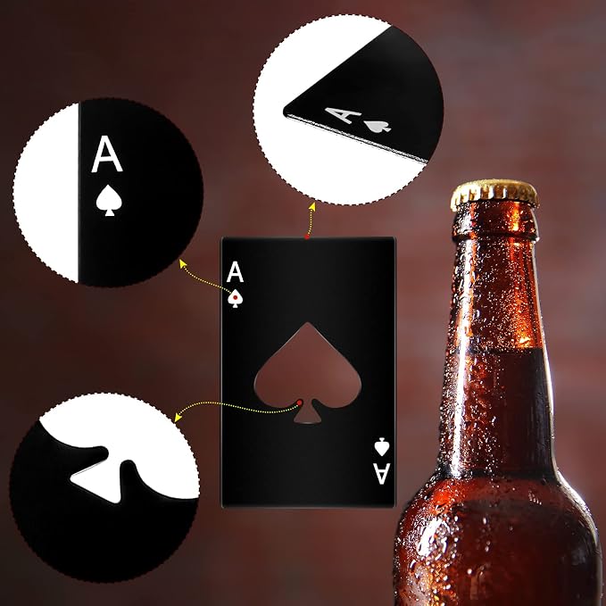 Chumia Poker Card Bottle Openers Stainless Steel Poker Card Beer Ace Bottle Cap - Image 5