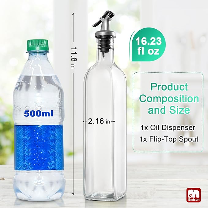 GMISUN Oil Dispenser for Kitchen, Olive Oil Dispenser Bottle, Cooking Oil - Image 2