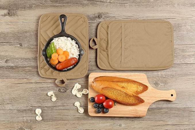 Oven Pot Holder with Pocket Cotton Heat Resistant Coaster Potholder Kitchen Hot - Image 6