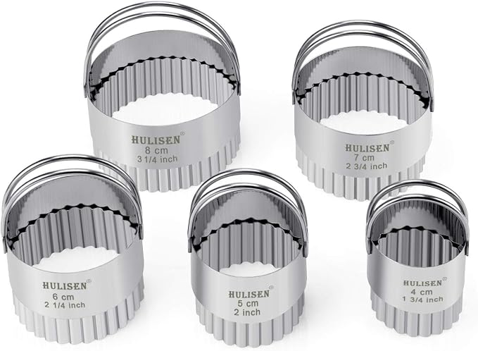 HULISEN Biscuit Cutter Set, Stainless Steel Round Biscuit Cutters - Image 5