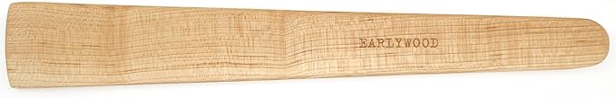 13 in Handmade Kitchen Cooking Utensil, Thin Dark Wood Saute Spatula, turning by Earlywood