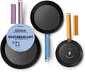 Carbon Steel Pan Set, 8, 10, 12 Inch Nitrided Snowflake Skillets