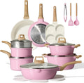 CAROTE 21 PCS Ceramic Cookware Set, Pots and Pans Set Non Stick, Pot and Pan Set by CAROTE