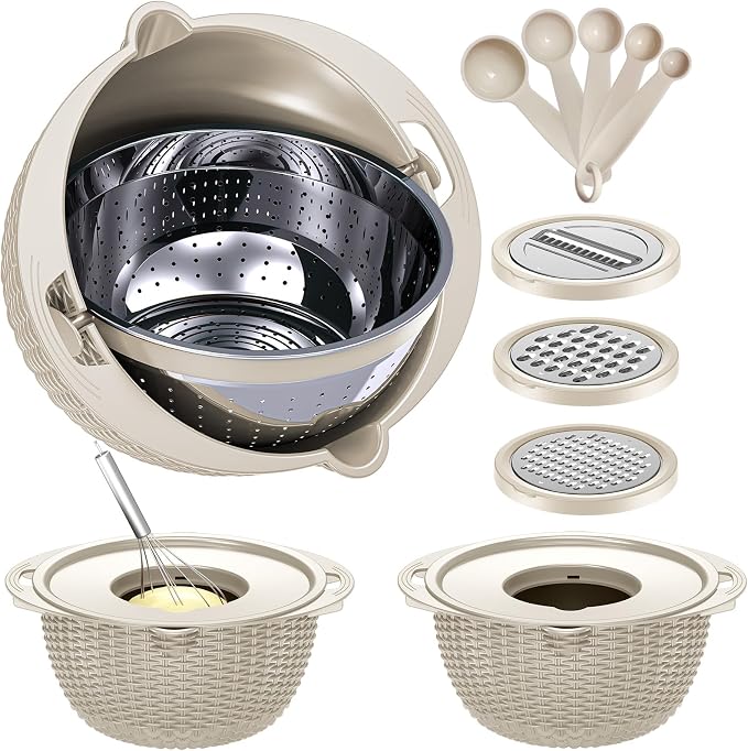 4-1 Colander with Bowl & Spoons Set - Image 9
