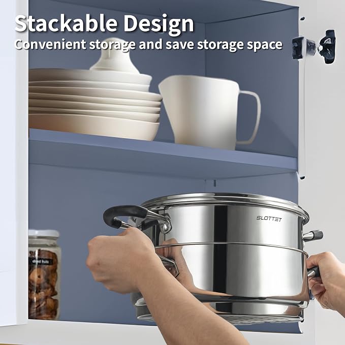 SLOTTET 6 Quart Stainless Steel Stock Pot - Image 2