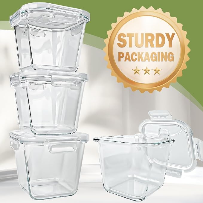 Soup Containers with Lids Glass 32 oz, 4 Cup Borosilicate Glass Food Storage - Image 7