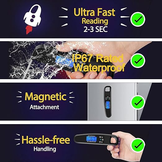 Meat Thermometer Digital, IP67 Waterproof Cooking Thermometer - Image 5