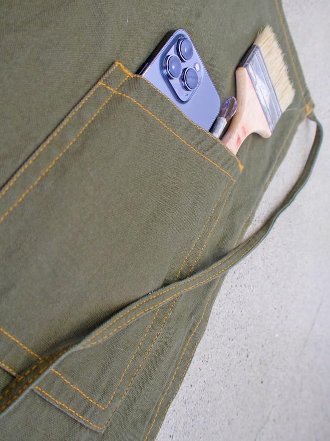 OLIVE GREEN, the original split apron - Image 6