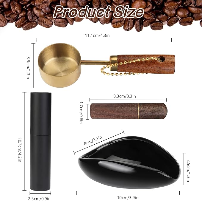 4Pcs Coffee Bean Dosing Cup, Spray Bottle, Spoon and Stirrer Tool Set, Coffee - Image 5