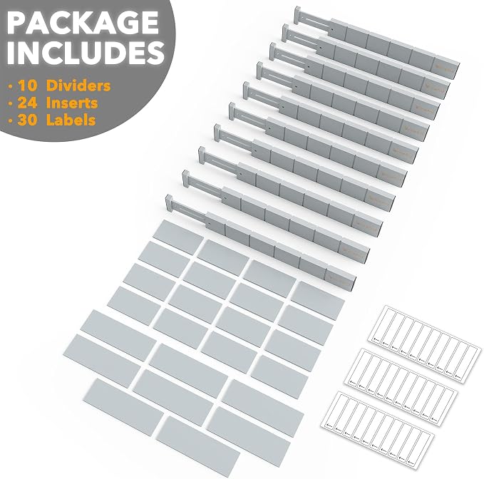 SpaceAid Bamboo Drawer Dividers - Image 7