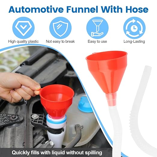 6 Pcs Automotive Funnels Set, Plastic Fuel Funnels - Image 5