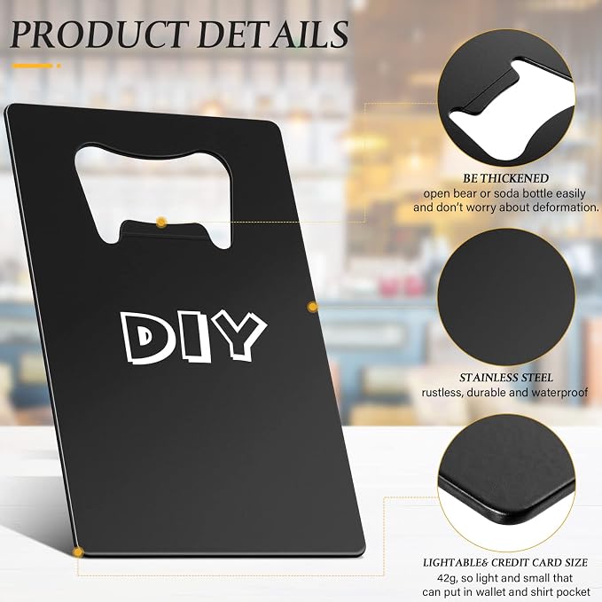 60 Pcs Credit Card Bottle Opener Groomsmen Bridesmaid Wallet Bottle Opener Beer - Image 2