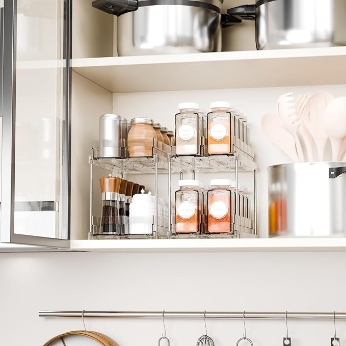 Yieach 2 Tier Sliding Spice Racks - Image 5