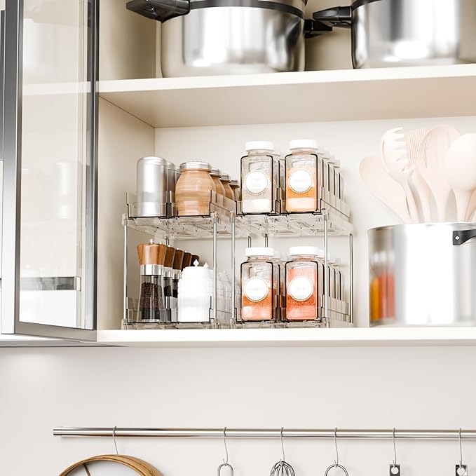 Yieach 2 Tier Sliding Spice Racks - Image 5