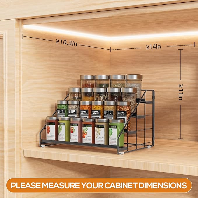 4 Tiered Spice Rack Organizer, 2 Pack Spice Rack Organizer - Image 2