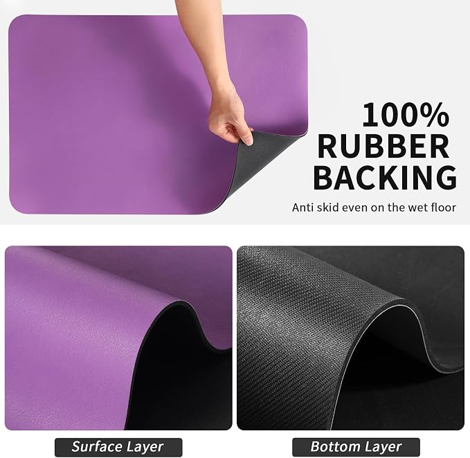 HotLive Dish Drying Mat for Kitchen Counter, Heat Resistant Drainer Mats - Image 5