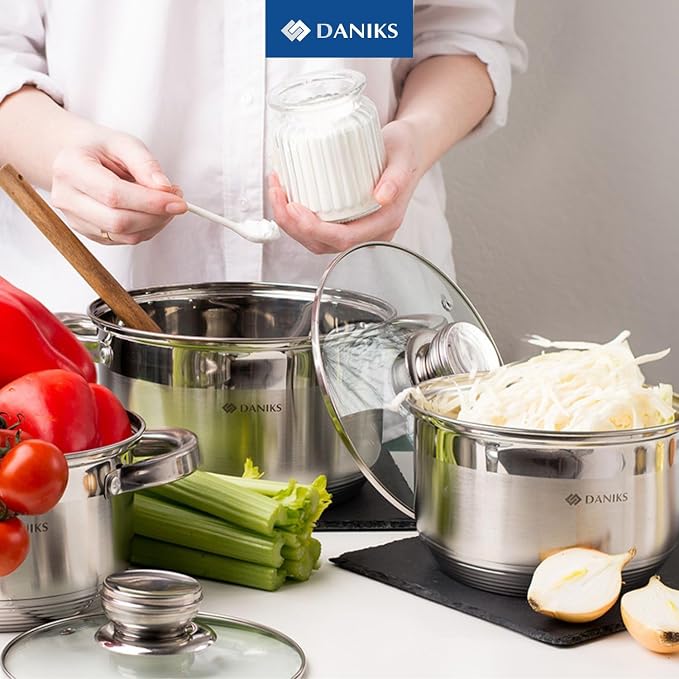 Daniks Standard 2 Quart Stainless Steel Stock Pot - Image 8