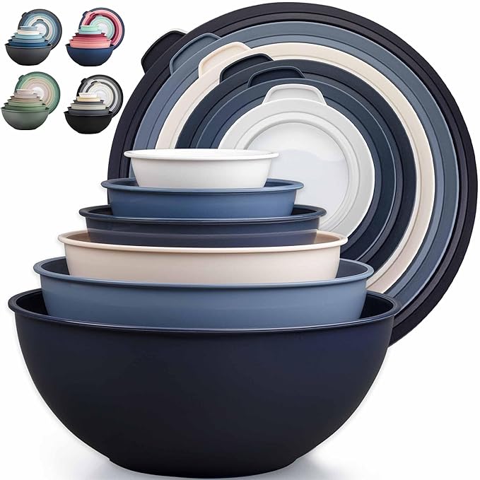 Zulay Kitchen 12 Piece Plastic Mixing Bowls by ZulayKitchen