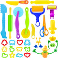 Dough Tools Play Set for Kids, Rolling Pins, Safety Scissors, Plastic Knife by iShyan