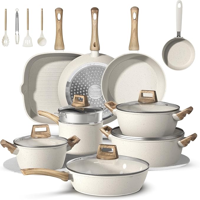 25Pcs Pots and Pans Set Non Stick, Ceramic Cookware by Cookware