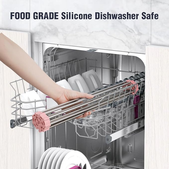 Tomorotec 17.7" x 12.5" Roll Up Dish Drying Rack Over Sink Drying Rack Sink - Image 6