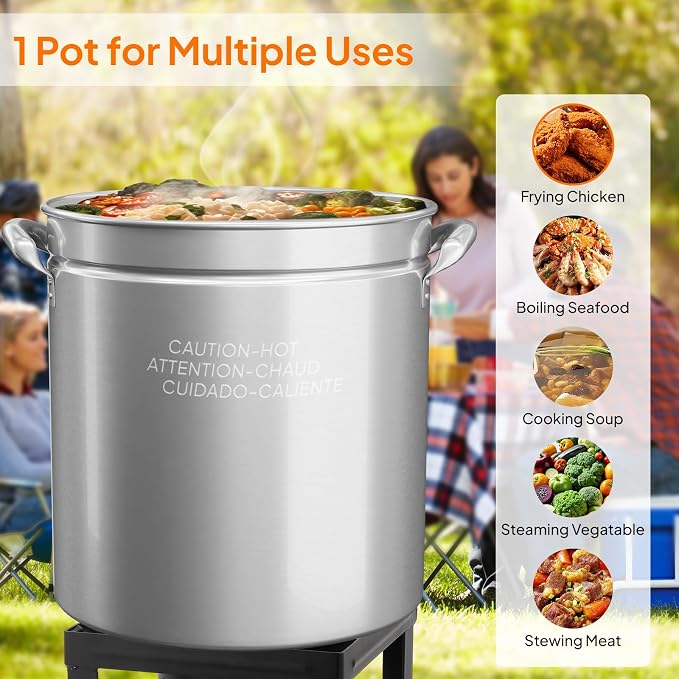 Bonnlo 82QT Stainless Steel Stock Pot - Image 3