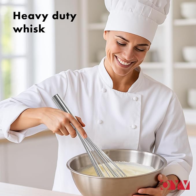 OYV 18/10 Stainless Steel Large Whisk, Mixing Batter, Making Sauces, Long Wisk - Image 6