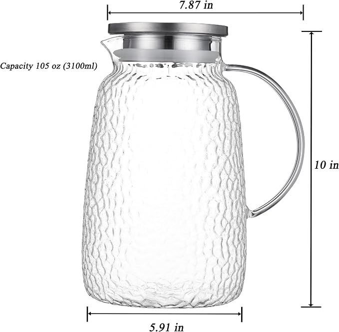 Purefold 105 oz Glass Water Pitcher - Image 2