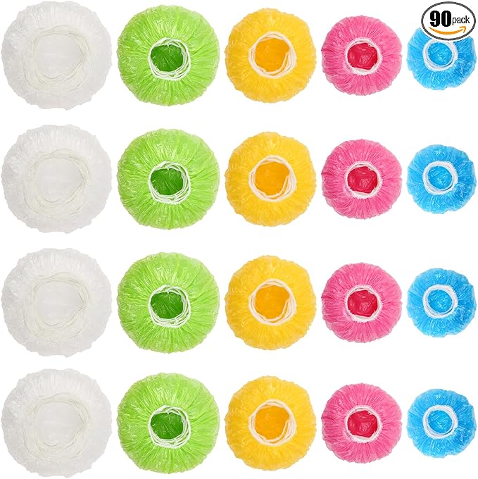 90Pcs Reusable Elastic Food Bowl Storage Covers, Sublaga Bowl Covers, Variety by Sublaga