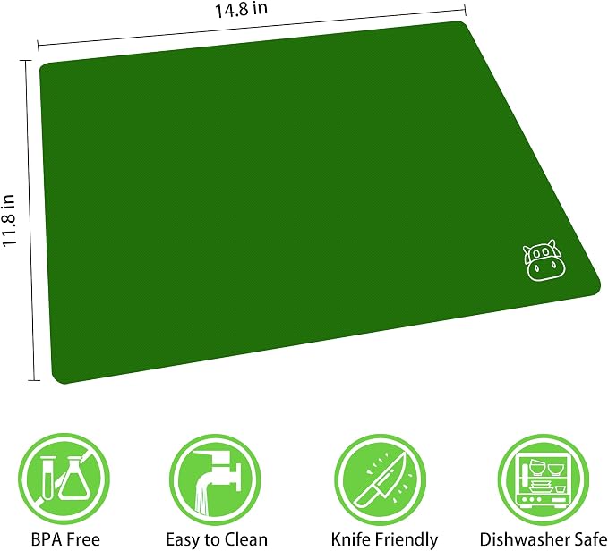 ZVP Plastic Cutting Board for Kitchen Set of 5, Flexible Cutting Mats - Image 2