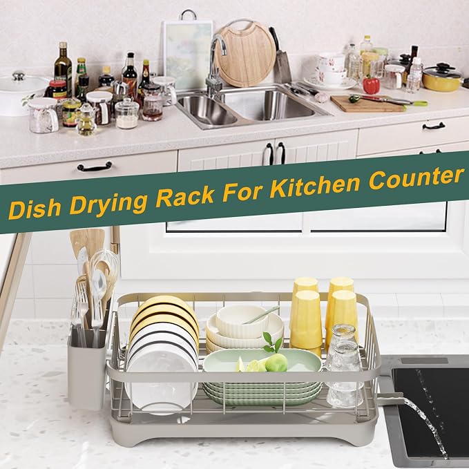 LIYI Dish Drying Rack, Adjustable Spout Design, Kitchen Dish Racks, Made of - Image 6