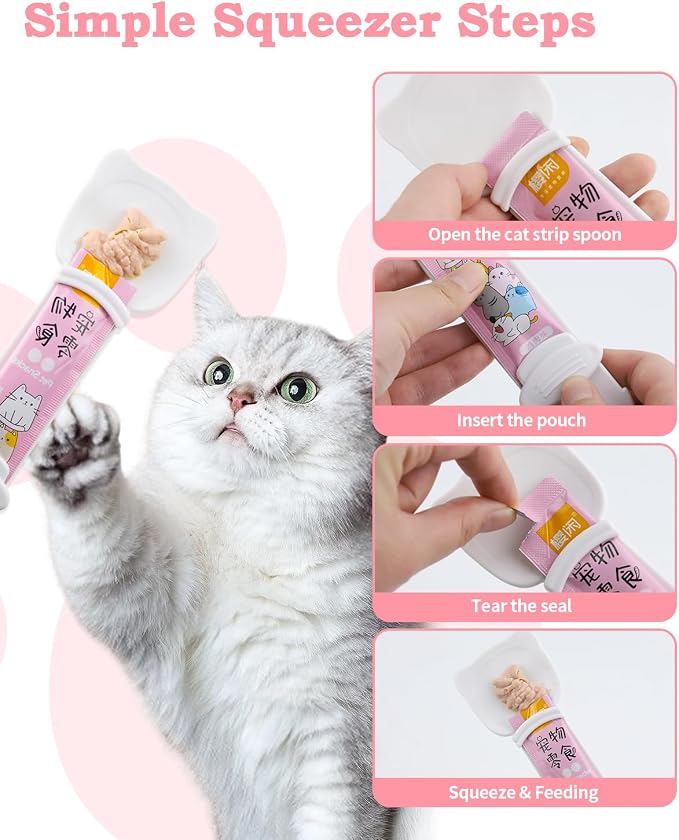 6 PCS Cat Food Can Covers Lids Set, Cat Bar Squeezer, Stainless Steel Wet Food - Image 6