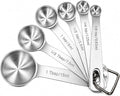 Stainless Steel Measuring Spoons Set of 6, Heavy Duty, by Unknown