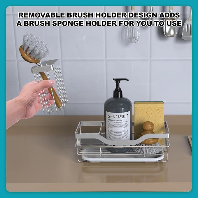 Vanwood Kitchen Sink Caddy Organizer Sponge Holder - Image 7