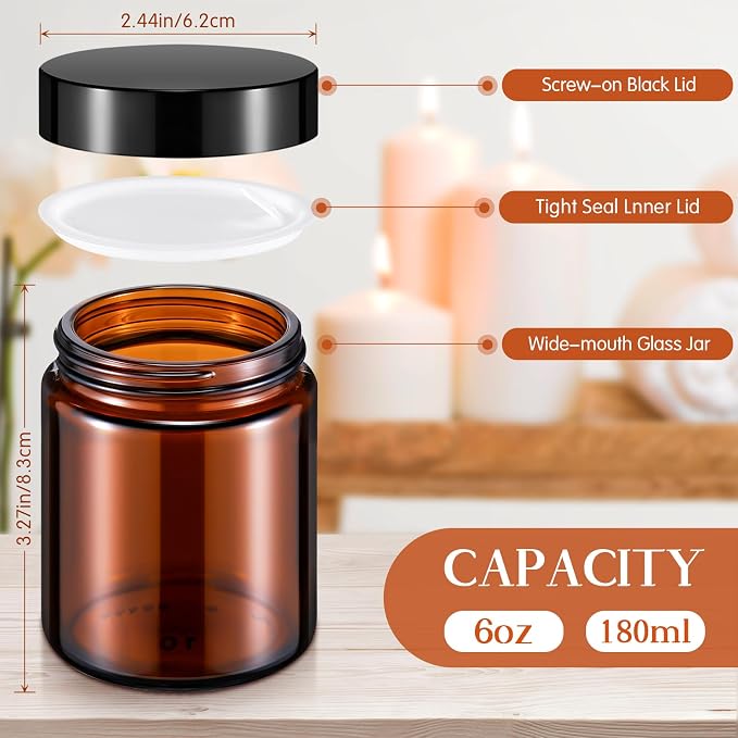 Domensi 36 Pcs Bulk 6oz Glass Jars - Image 2