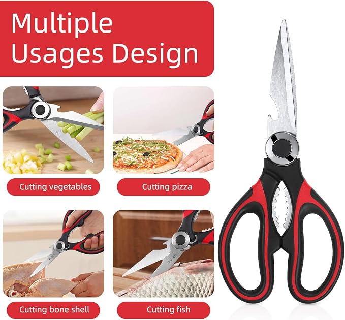 Kitchen Scissor For General Use 2-Packs, Heavy Duty Kitchen Raptor Meat Shears - Image 5